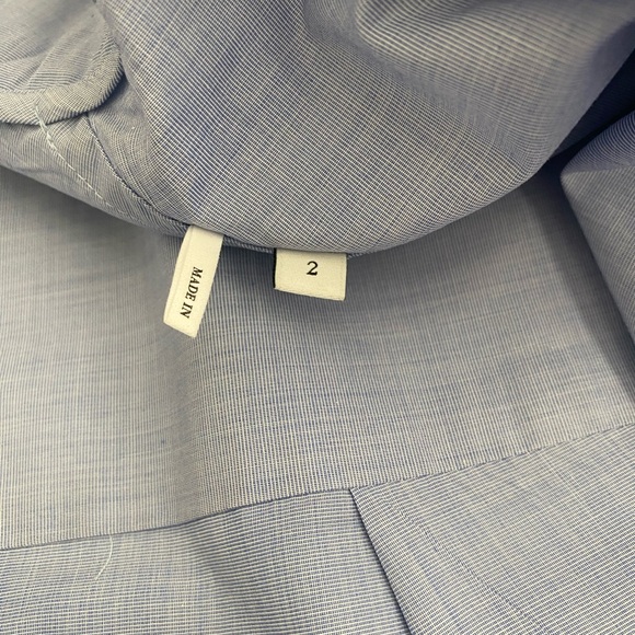 Sandro Oversized cotton Shirt with ruffle and patch pocket square. - Picture 11 of 15